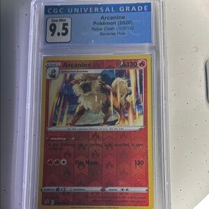 Pokemon Arcanine Card - Red and Gold